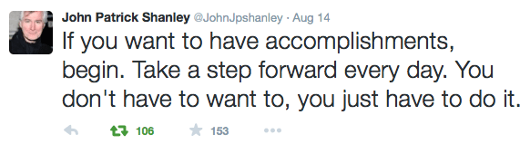 take a step forward every day john patrick shanley